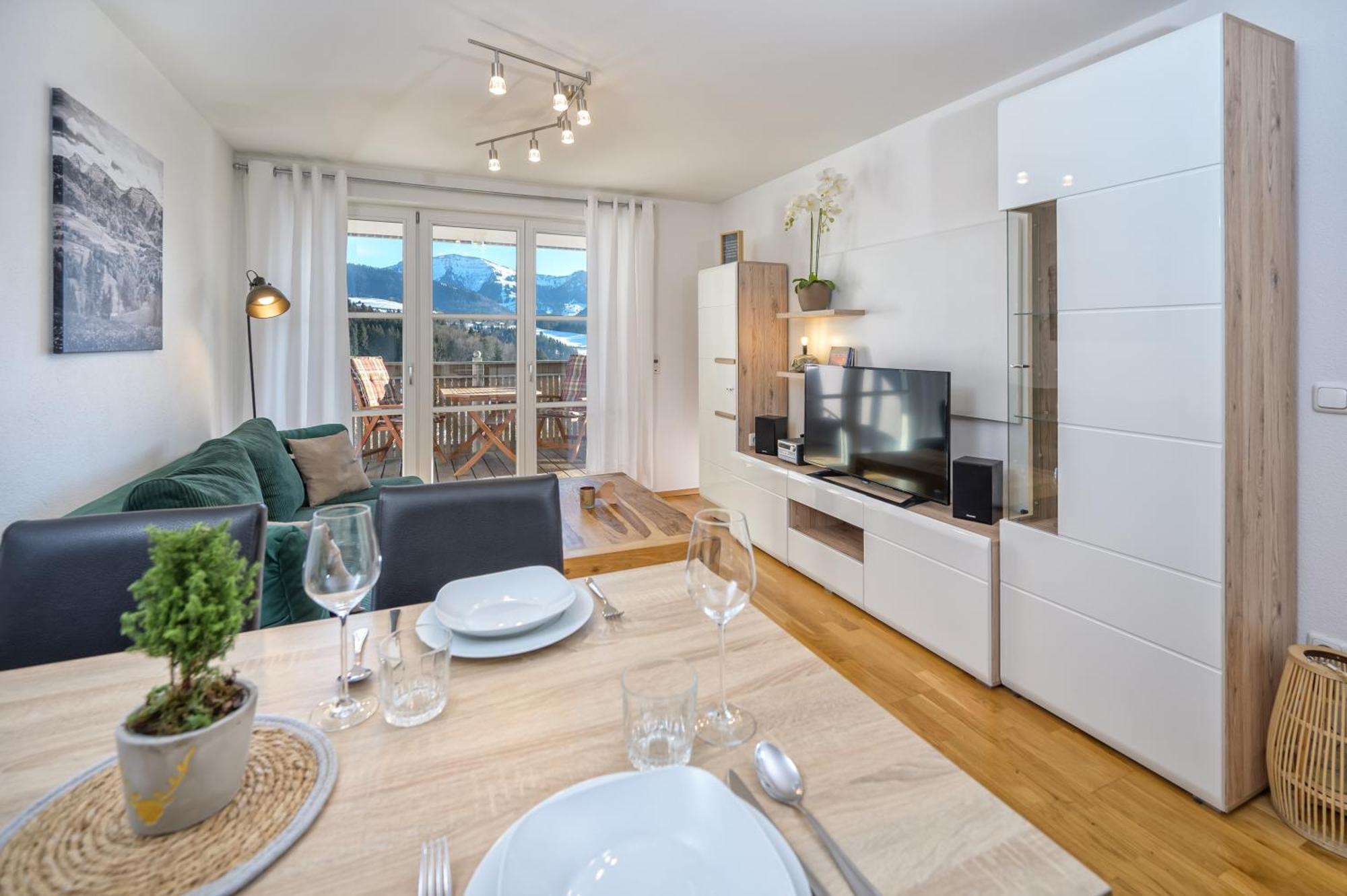 Haus "Bergblick" Ferienwohnung Falken Mit 1 Schlafzimmer Oberstaufen Exterior foto